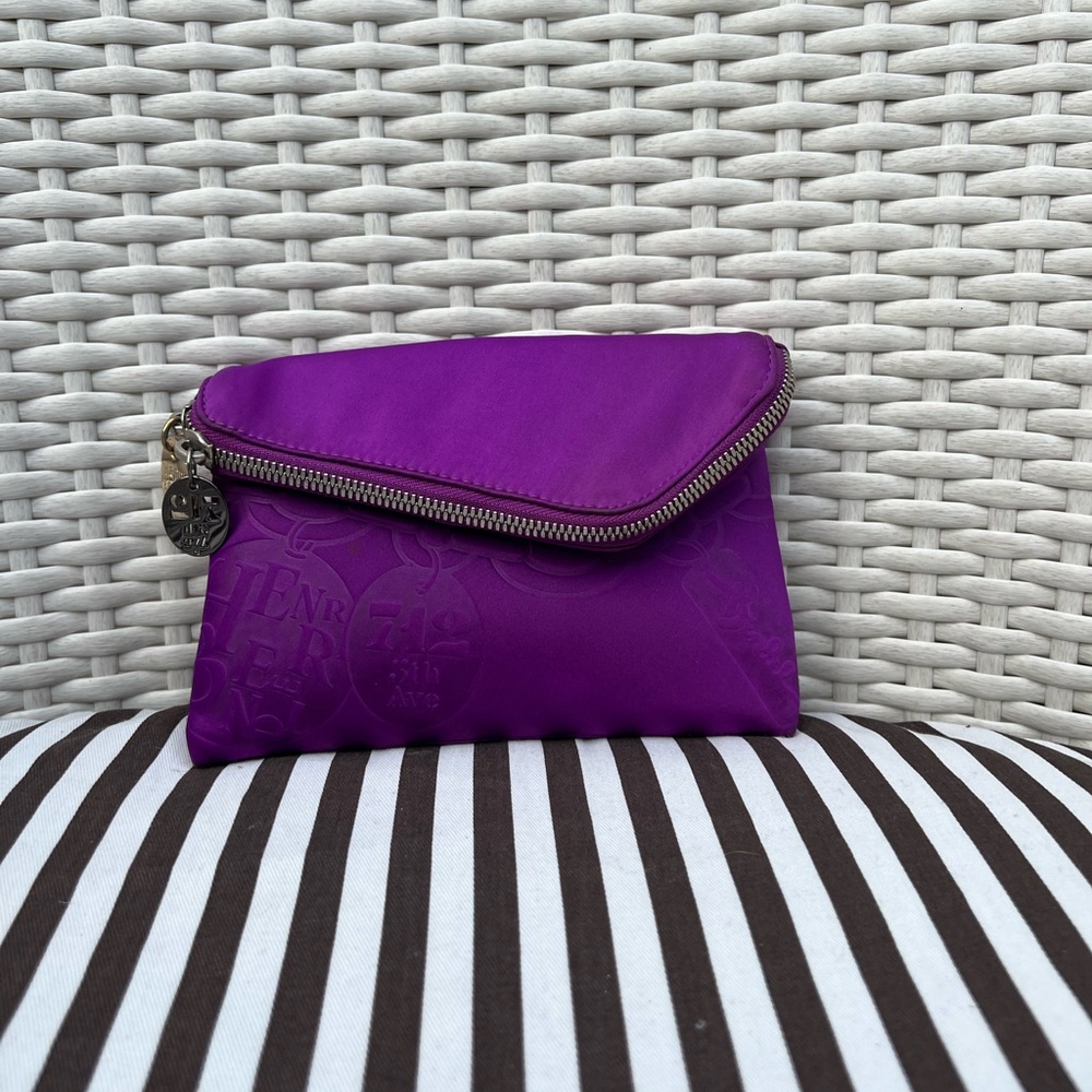 Henri Bendel Foldover Wristlet Clutch in Purple
